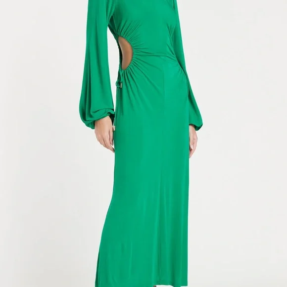 rebecca vallance green dress REBECCA VALLANCE Dionne Midi Dress (Golf Green) main image 0